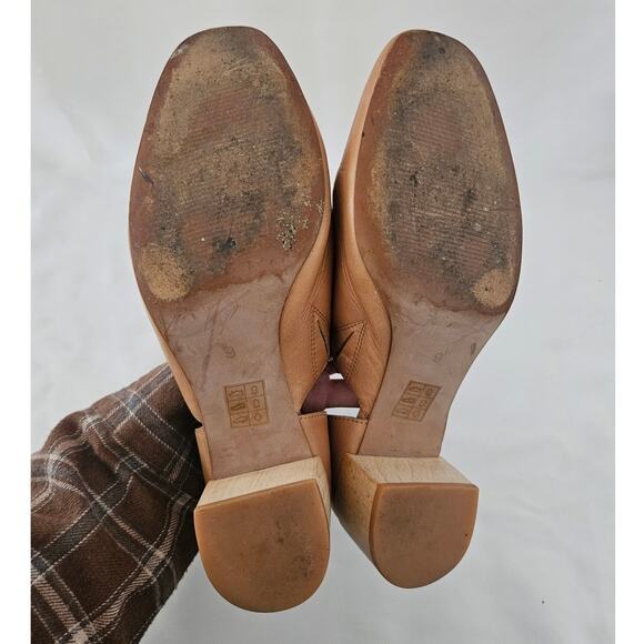 Madewell Kirstie Camel Brown Leather Lowcut Bootie sz 9 L0669 Minimalist Basic - Picture 9 of 9